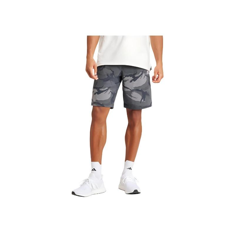 adidas Performance Men's Camo Print Loose-Fit Athletic Shorts Grey Camo IS2017