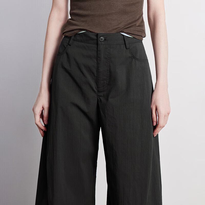 Chuyu Women's High-Waist Wrinkled Casual Pants