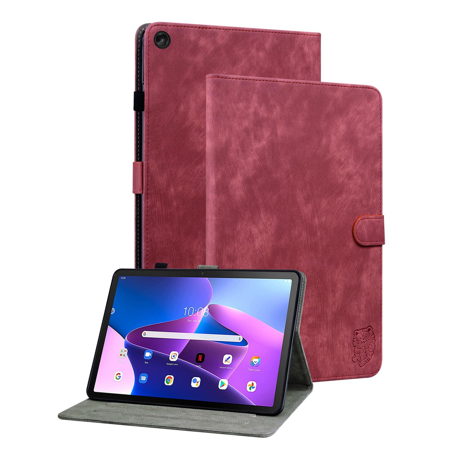 

Soft TPU Back Case for Lenovo Xiaoxin Pad 10.6 Tab M10 Plus 3rd Gen 2022 TB-125FU TB-128FU 128XU Luxury PU Leather Stand Cover M10Plus3rdGen TB-125 красный
