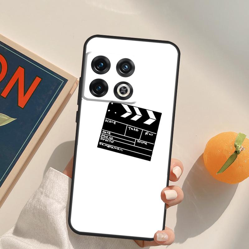 Cute Film Movie maker Clapper board Case For OnePlus 13R 12R 10R 13T 10T 11 12 13 15 OnePlus Nord 5 CE 2 3 4 Lite N20 N30 Cover