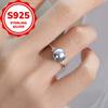 Elegant 925 Sterling Silver Vintage Pearl Ring for Women Fashion Bohemian Simple Ring Daily Party Jewelry Gifts