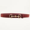 Retro Double Ring Snaffle Buckle Suede Belt for Women - Versatile Waist Cincher Accessory