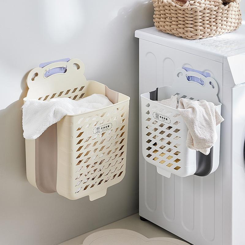 Coș de Rufe Pliabil pentru Baie, Montat pe Perete, Coșuri de Depozitare Haine Murdare, Coș de Rufe de Uz Casnic, Organizator Jucării, Dropshipping