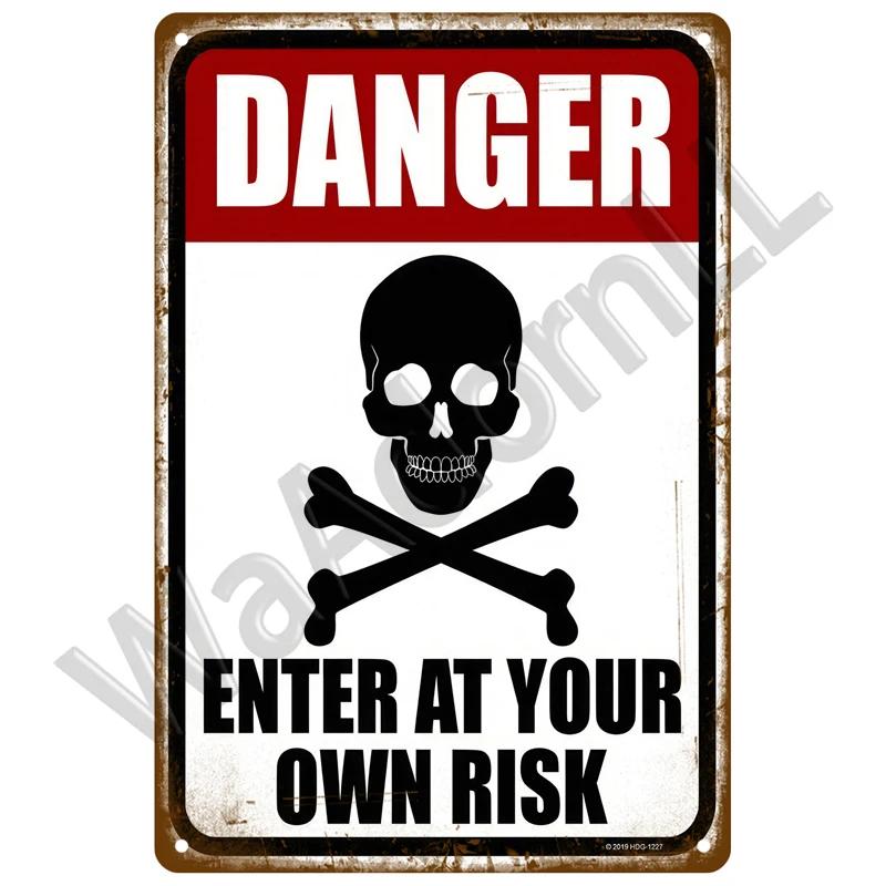 Retro Caution Metal Sign for Bar Pub Garage  Vintage Russian Warning Decor for Home Walls