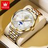 OLEVS 3638 Luxury Business Quartz Watch for Men Stainless Steel Waterproof   High Quality Alloy Case  Classic Watch