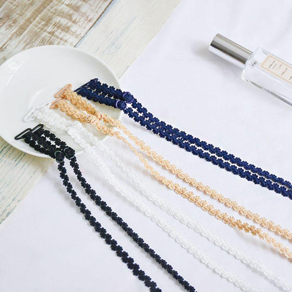 Non-slip Lace Cross Solid Color Pectoral Girdle Adjustable Bra Belt Shoulder Straps Bra Straps