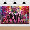 Retro Disco Themed Birthday Party And Dance Hall Decoration Background Banner