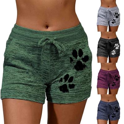 Pantalones cortos de secado rápido para mujer, pantalones cortos deportivos con cordones, pantalones cortos de cintura elástica para Yoga con cordón