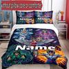 3pcs Duvet Cover Set (1*Duvet Cover + 2*Pillowcase, Without Core), Custom Name Saint Seiya Pattern Bedding Set, Home Bedroom Decor Gift