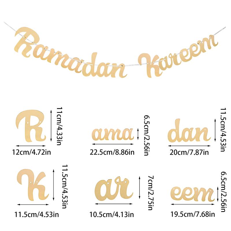 

Зеркало соединено с выдвижным флагом, висит Рамадан, вечерние цветы, Рамадан Карим, буквы, тематический баннер для декора, Happy Eid Party