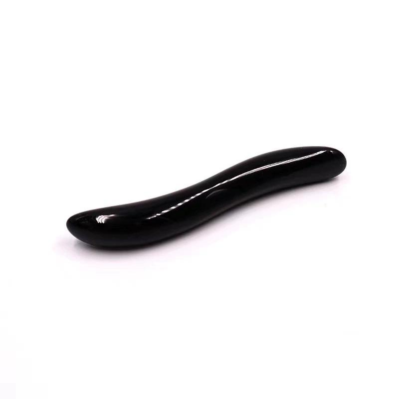 1Pc Black Obsidian Gua Sha Board Facial Massage Tool Scraping Jade Roller For Spa Acupuncture Therapy Trigger Point For Body