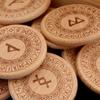 Ancient Norses Runes Stone Wooden Divination Handcarved Nordics Symbols for Spiritual Guidance Historical Recreations