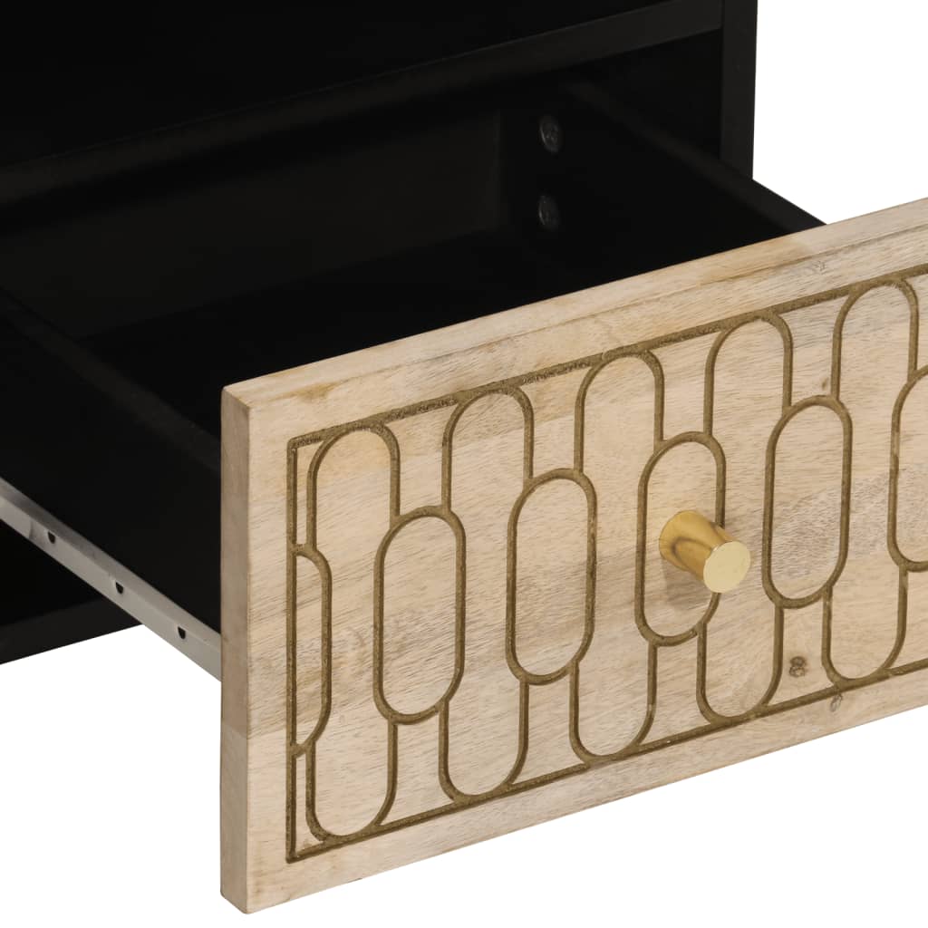 TV Cabinet 100x33x46 Cm Solid Mango Wood