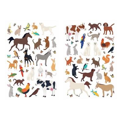 Pet Stickers - Mixed - 73 Pieces - 1 To 5.5 Cm - Creative Activity - Fine Motor Skills