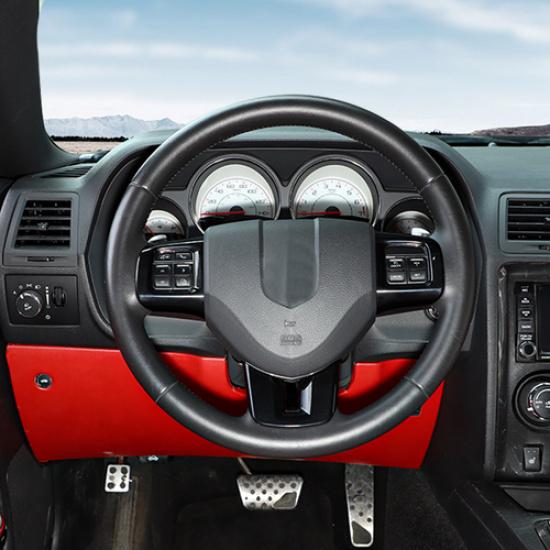 Black Steering Wheel Decor Trim Cover for Dodge Charger Challenger Durango 09-14