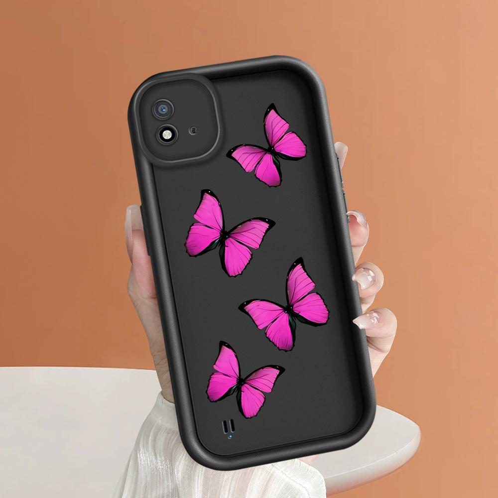 Soft Silicone Square Ladder Printing Pattern Phone Casing Full Cover Camera Shockproof Protection Rubber Case for OPPO Realme