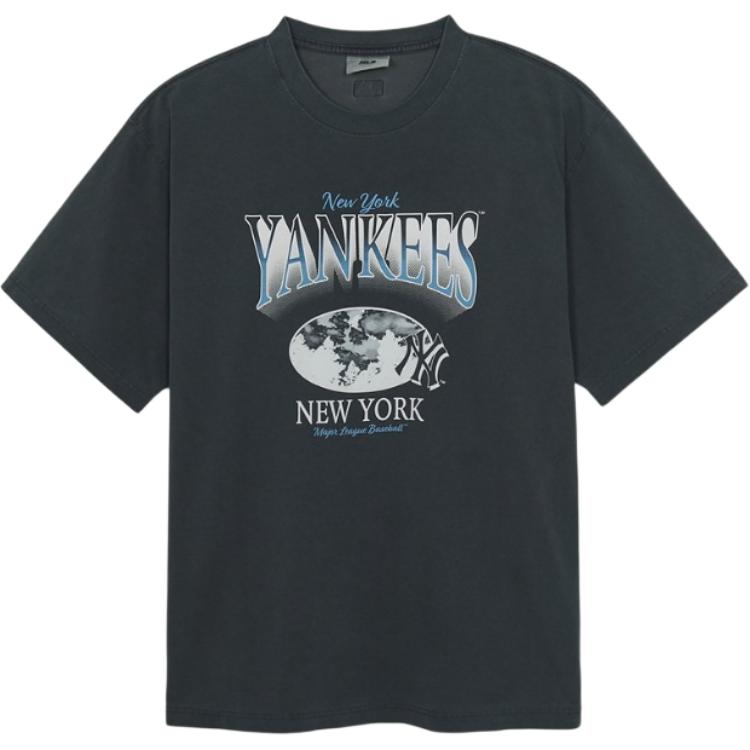 

New MLB Preppy Style Collection New York Yankees SS25 T Shirt Unisex Charcoal Gray 3ATSV6153-50CGD S