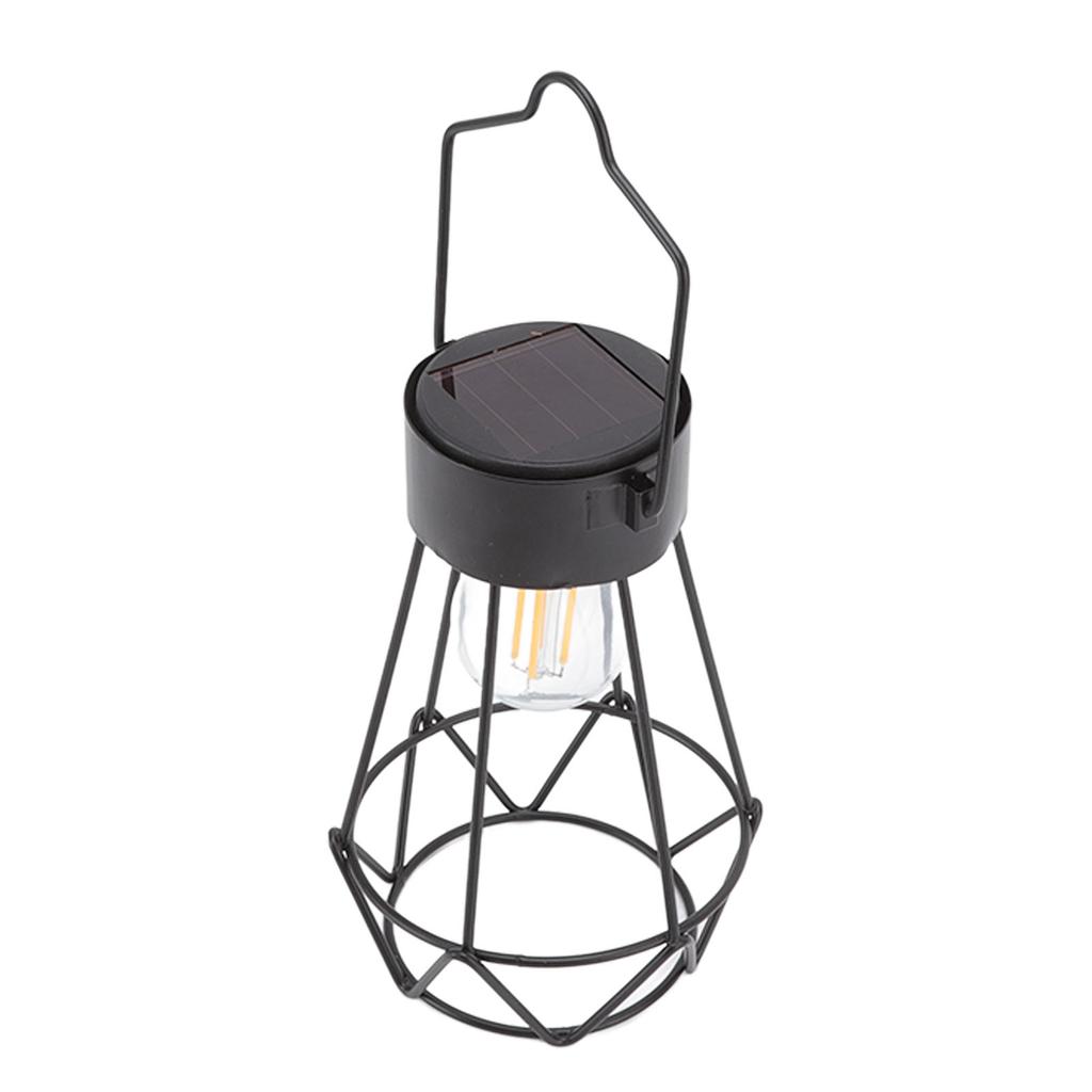 Handheld Solar Lanterns LED Vintage Lampshade Hanging Design Portable Camping Lantern for Kitchen