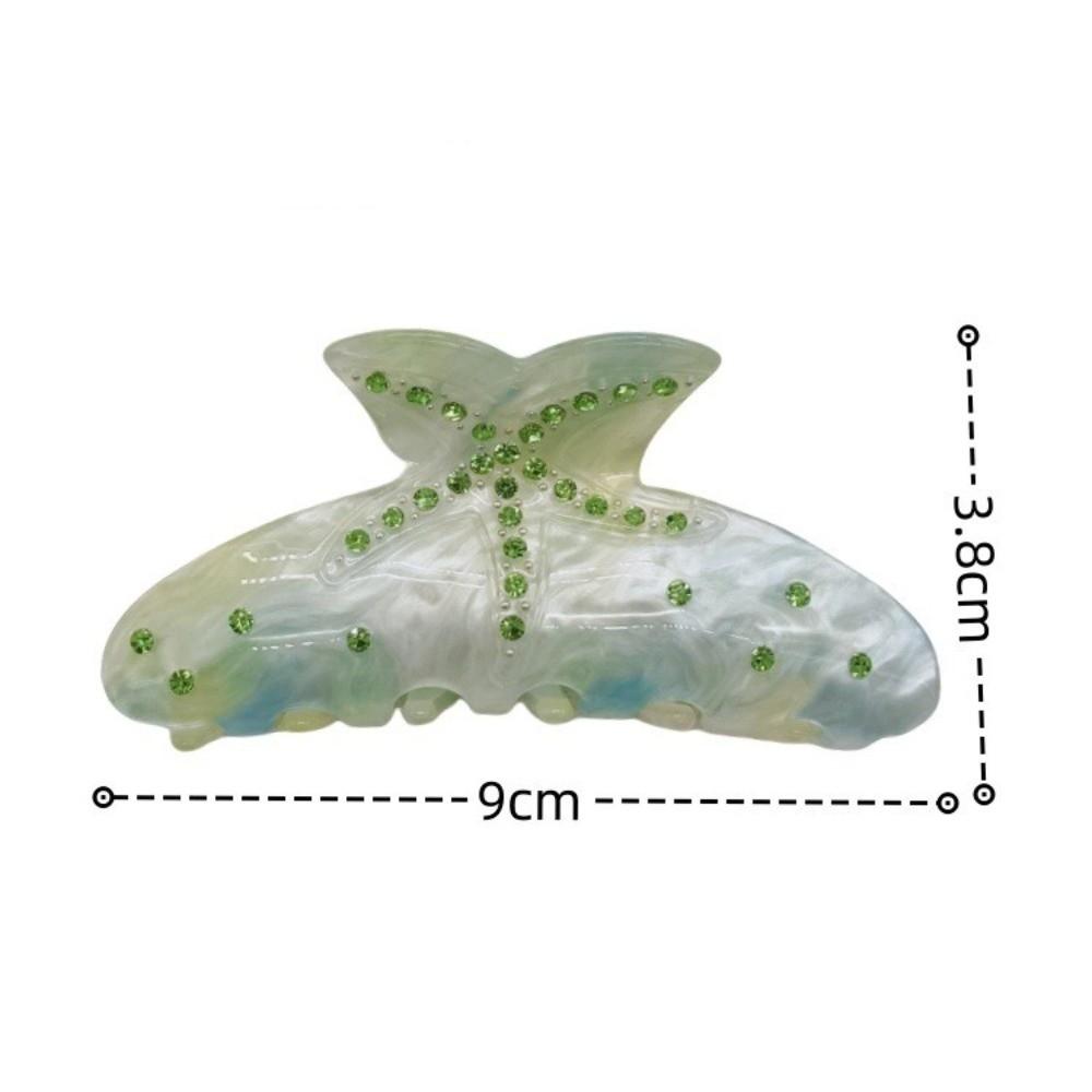 Fantasy Color Starfish Hair Clip Acetate Material Non Slip Hair Clip Beach Hair Clip Summer Season