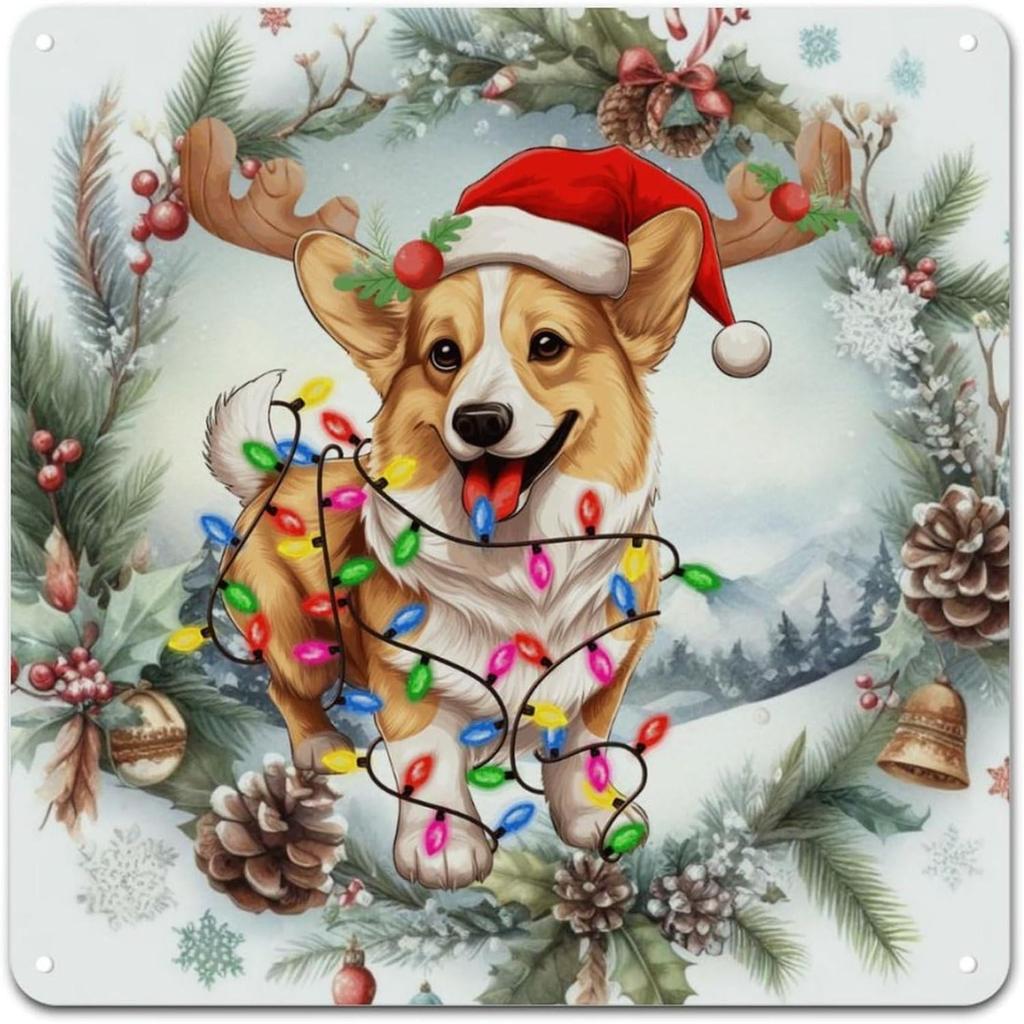 Christmas Metal Wall Art for Home Living Room Kitchen Decor