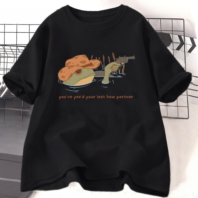 You Just Yeed Your Last Haw TShirt WOMEN Unisex Cowboy Frog T Shirt Funny Toad Lover Tshirt Cotton Round Neck Short Sleeve Tees