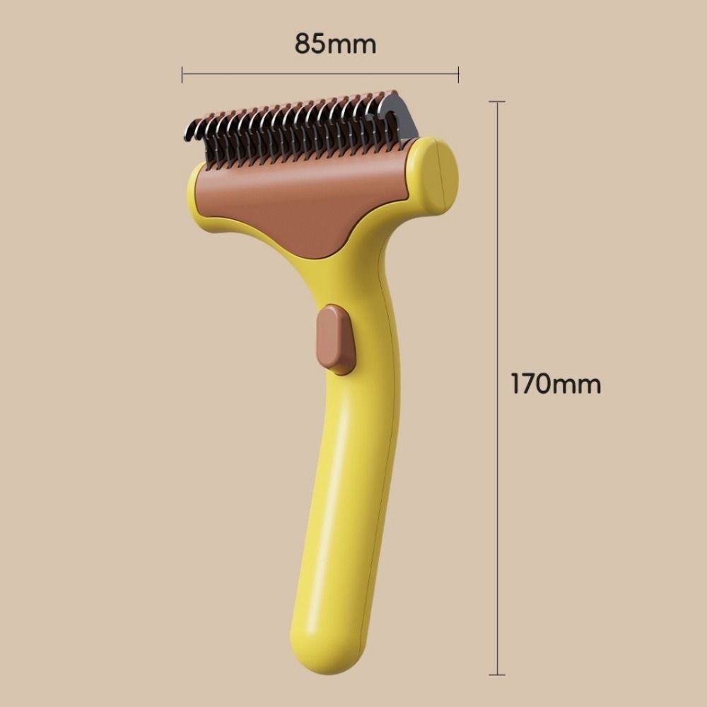 Stainless Steel Blade Dog Hair Removal Brush Anti-Tangle Easy to Grip Dog Detangling Comb Shedding Tool Cat Fur Remover Home Use