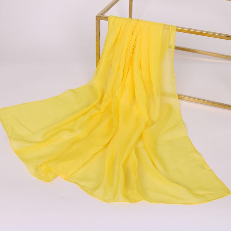Thin Chinese Red Solid Chiffon Small Silk Scarf  Souvenir  Small Gift  Thin Big Red Women's Gauze Scarf