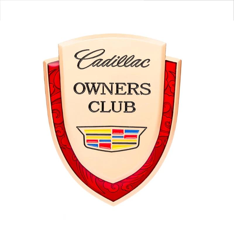 Car Logo Shield Emblem Badge for Cadillac Seville XT4 CT4 CT5 ATS SLR STS EXT CTS Escalade Coupe Auto Side Sticker Accessories