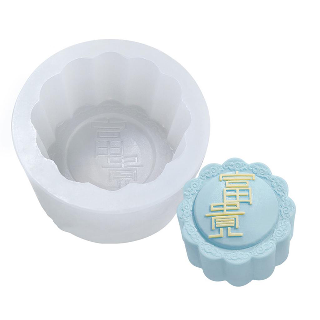 Silicone Mooncake Moulds Mid-Autumn Theme Mooncake Decorating Tool Pudding Molds