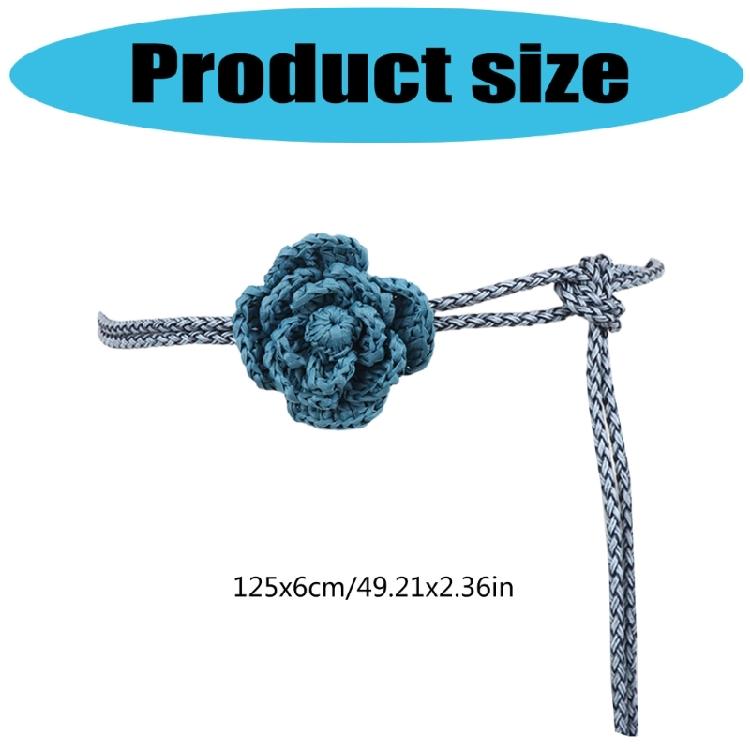 Stylish Handwoven Flower Selfknotted Waistband for Women Seeking Personalizing Retro Fashion Bohemian Waist Rope