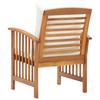 Garden Chairs with Cushions 2 Pcs Solid Acacia Wood