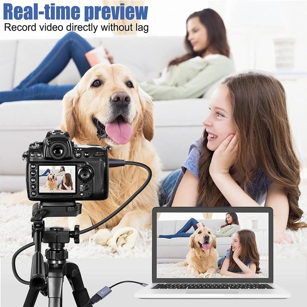 USB 3.0 HD 4K HDMI Video Capture Card HDMI to USB Type-C Video Grabber Record Box for PS4 Game DVD Camcorder Camera Recording Live