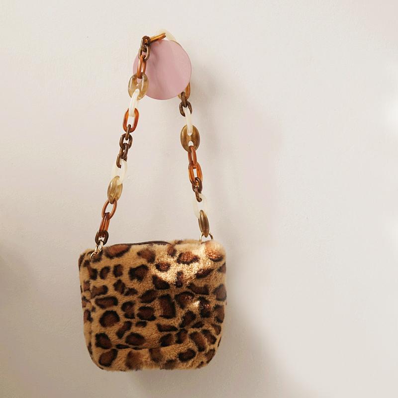 Neue Mode Frau Tasche Zubehör Crossbody Vintage Tasche Kette Acryl Tasche Braun Seil Strap Frauen Handtasche Schulter Griff Ketten