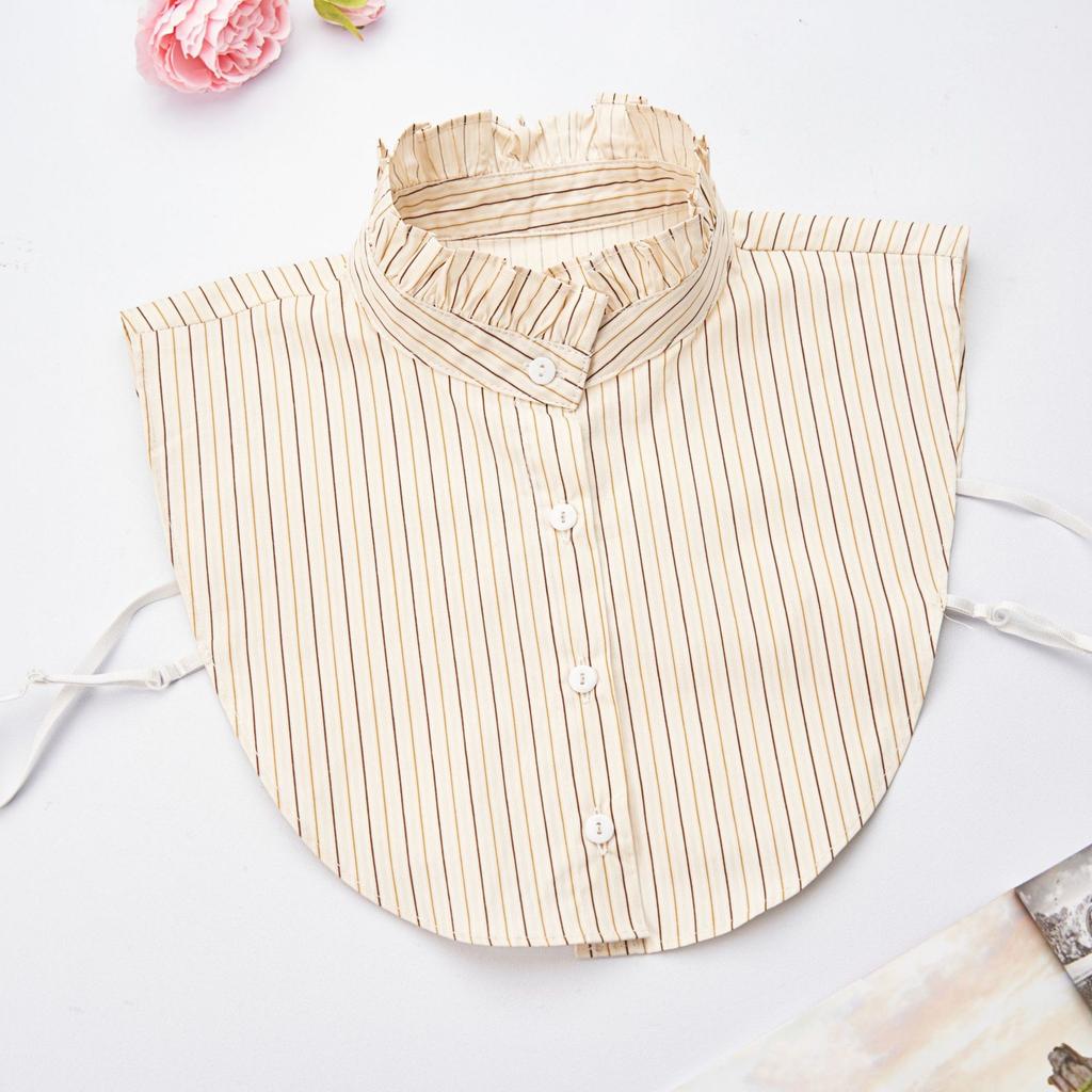 Stand Striped Half-Shirt False Collar for Women's Shirt Blouse Tops Removable Detachable Collars Women Fuax Cols