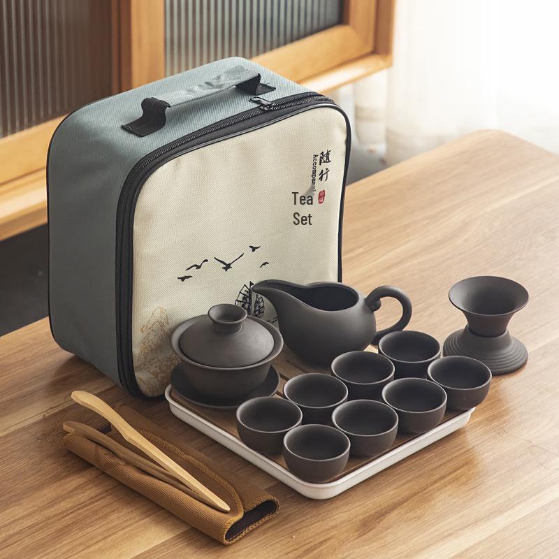 Shengjia Portable Ceramic Travel Tea Set