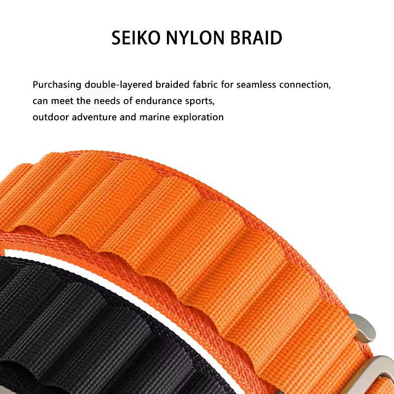 Alpine Strap For Apple Watch Band 49mm 46mm 45mm 41mm 44mm 40mm 38mm 42mm Nylon Watchband Bracelet Belt Iwatch Series 11 10 5 SE 6 7 8 9 Ultra2