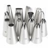 15 Pack Food Grade Stainless Steel Pastry Set Cookies Cupcakes Roses Wedding Cake Pastry Tools Silver