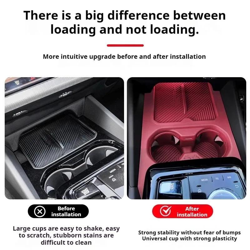 For 24-25 BMW 5 Series I5 G60 Car Central Control Water Cup Pad Silicone Central Storage Box Organizer Tray Interior Accessories