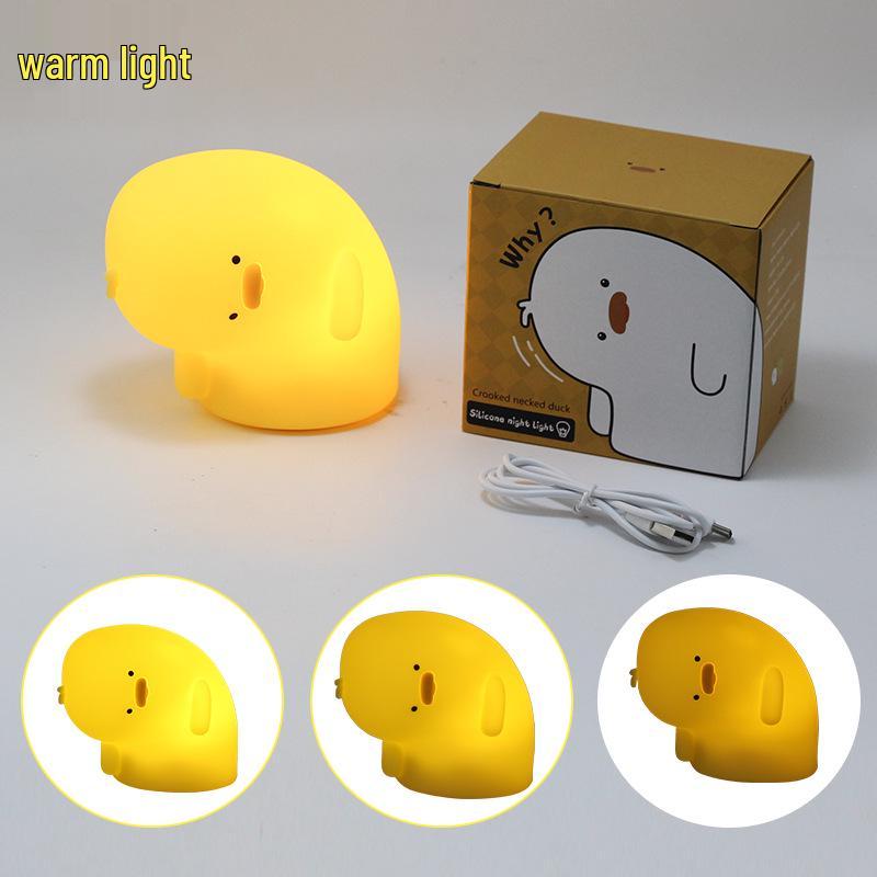 

Silicone Night Light: Cute Eye-Protection Timer for Stress Relief & Bedroom Decor Seven-color Adjustment + Timer + Long Battery Life