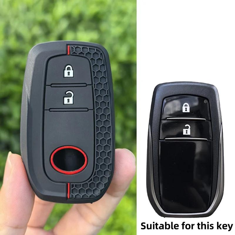 

2026 Silicone Car Key Case Cover Chain For Toyota Corolla Hatchback Cross Yaris Cross Prius Hilux Land Cruiser LC200 LC250 LC300