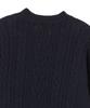 BEYOND CLOSET [Collection Line] Hockney Color Palette Fisherman Wool Knit Navy