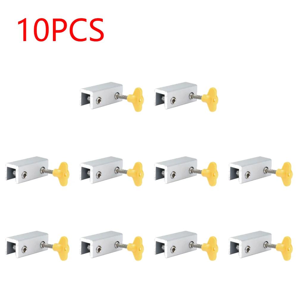 1-10Pcs Aluminum Alloy Window Security Lock Limit Sliding Door Windows Restrictor Child Safety Anti-theft Household Improvement
