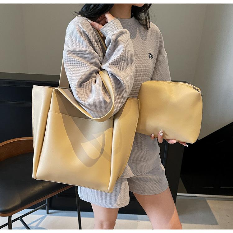 Women's Bag Large Capacity Shoulder Bags High Quality PU Leather Handbags and Purse Female Retro Tote Bags