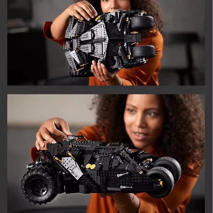 Batman Batmobile Building Blocks, Dark Knight Batman Batmobile Assembly Brick Model Toy