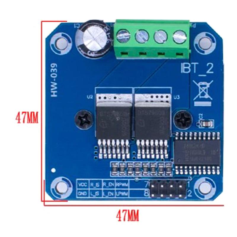 Egbo H-Brücke Hochleistungs-Motorsteuerungsmodul DIY Smart Car Stromdiagnose für Arduino Doppel BTS7960 43A