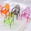 Plastic Toys House Decor Dollhouse Furniture 1/6 Doll Armchair Dinning Room