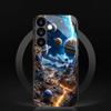 Interstellar space themed glass phone case suitable for Samsung Galaxy S26 S25 S24 S23 S22 S20FE/Ultra/Plus anti drop back cover