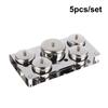 3/5 Stuks Roestvrij Staal Dappen Schaal Bekers Set Salon Manicure Acryl Poeder Vloeistof Container Organizer Tray Dappen Schaal Nagelkunst Gereedschap