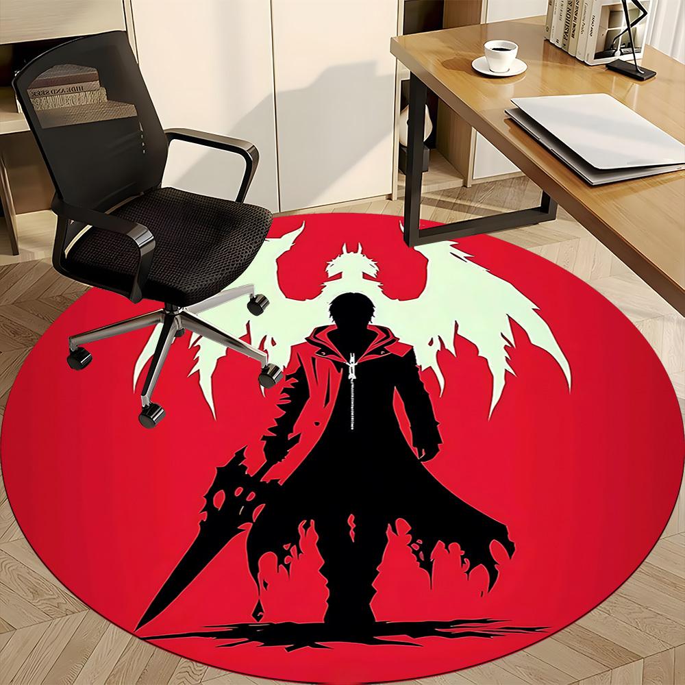 1pc Angel Wings Carpet, Round Non-Slip Durable Large Size Office Carpet, Suitable for Office,yy250908055