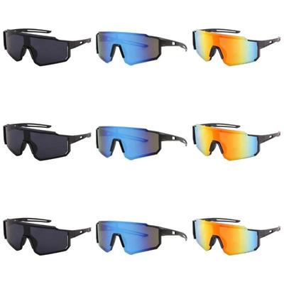 9 Stück Herren und Damen Outdoor Reitbrille Sonnenbrille explosionssicher Fahrrad Farbfilm Reflektierende Sonnenbrille Sportbrille